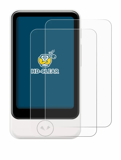 Image of the device Pocketalk Plus with a wide variety of screen protectors.