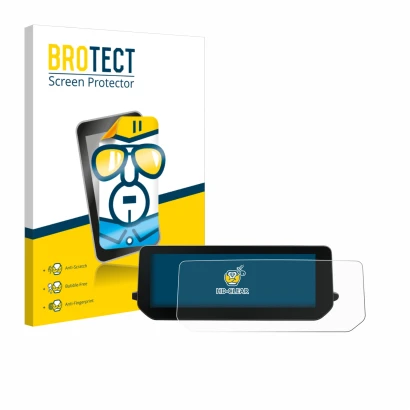 Front side of a product packaging with the brand logo BROTECT. Next to it is the device BMW CE 04 shown with the corresponding