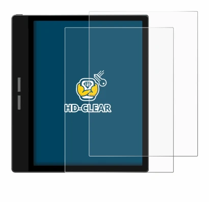 Image of the device Bigme B751C with a wide variety of screen protectors.