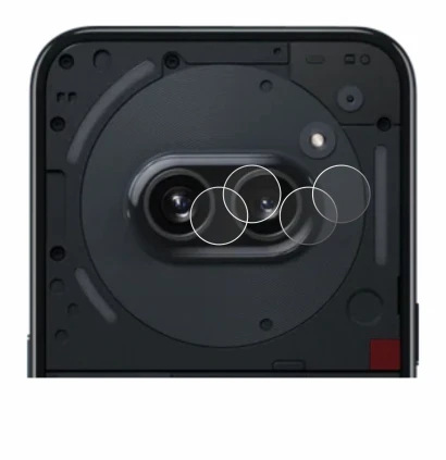 Image of the device Nothing Phone (2a) (ONLY Camera Lens) with a wide variety of screen protectors.