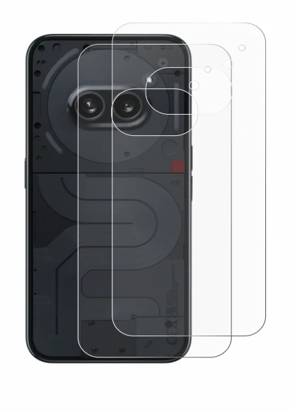 Image of the device Nothing Phone (2a) (Back) with a wide variety of screen protectors.