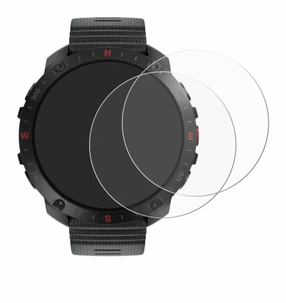 Image of the device Polar Grit X2 Pro with a wide variety of screen protectors.