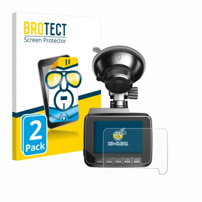 Front side of a product packaging with the brand logo BROTECT. Next to it is the device Azdome IT-G63D shown with the correspo
