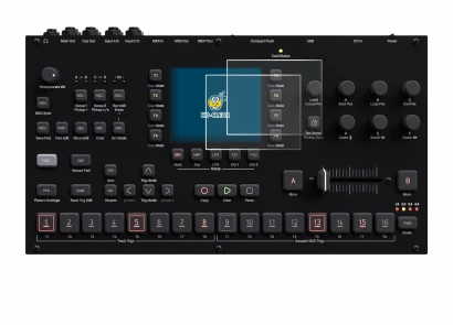 Image of the device Elektron Octatrack MKII with a wide variety of screen protectors.