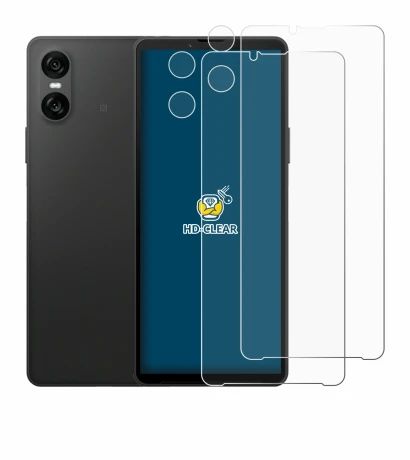 Image of the device Sony Xperia 10 VI (Front+Camera) with a wide variety of screen protectors.