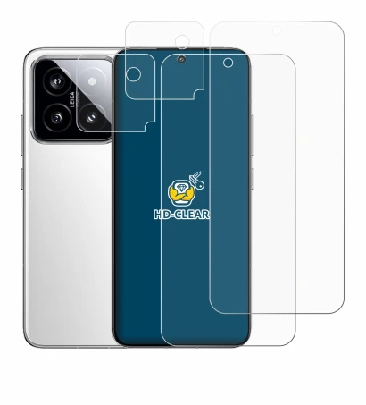 Image of the device Xiaomi 14 (Front+Camera) with a wide variety of screen protectors.