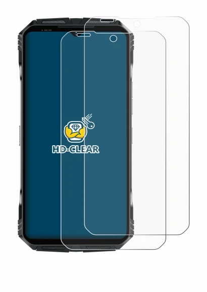Image of the device Doogee S118 with a wide variety of screen protectors.