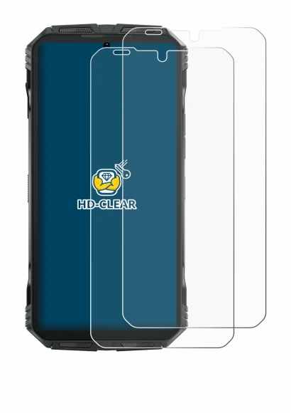 Image of the device Doogee S Punk with a wide variety of screen protectors.