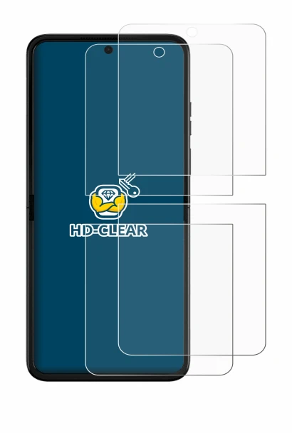 Image of the device Motorola Razr 50 Ultra with a wide variety of screen protectors.