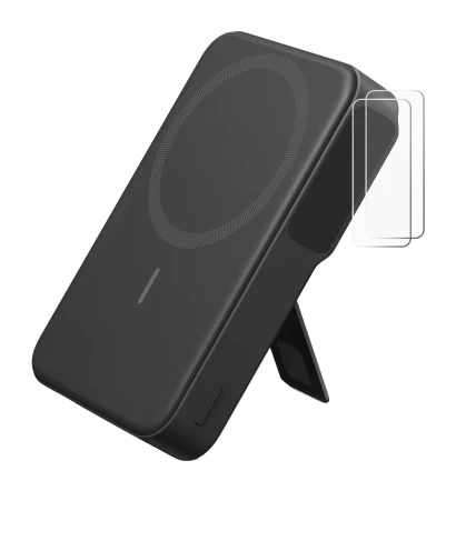 Image of the device Anker MagGo with a wide variety of screen protectors.
