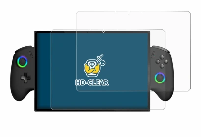 Image of the device OneXPlayer X1 with a wide variety of screen protectors.