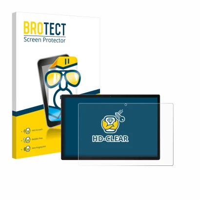 Front side of a product packaging with the brand logo BROTECT. Next to it is the device Meswao MES-B2 14" shown with the corre