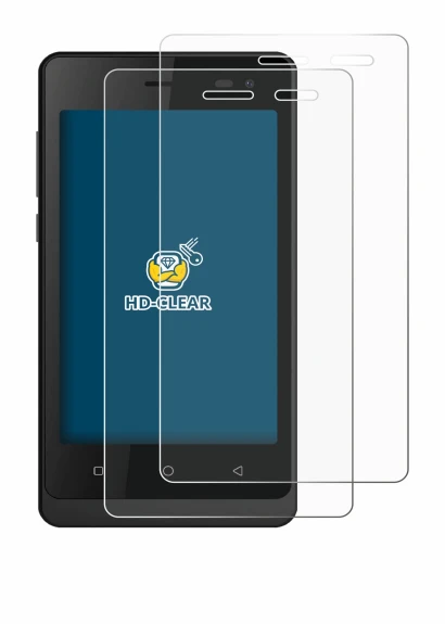 Image of the device Logicom Wave 2 with a wide variety of screen protectors.