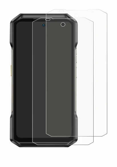 Image of the device Ulefone Armor 27T Pro with a wide variety of screen protectors.