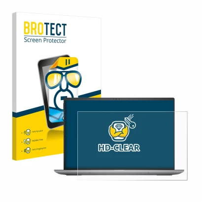 Front side of a product packaging with the brand logo BROTECT. Next to it is the device Dell Precision 5690 Workstation shown