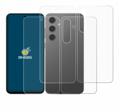 Image of the device Samsung Galaxy S24 FE (Front+Back) with a wide variety of screen protectors.