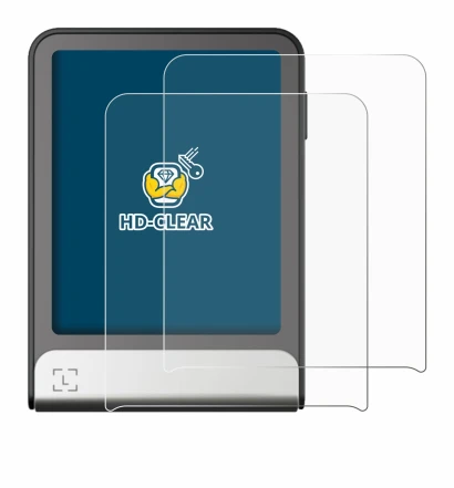 Image of the device Ledger Flex with a wide variety of screen protectors.