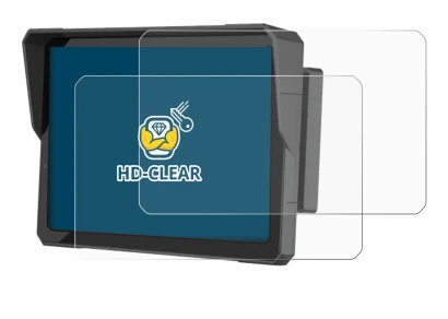 Image of the device Carpuride W702B Pro 7" with a wide variety of screen protectors.