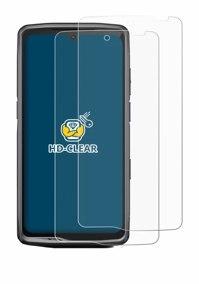 Image of the device Crosscall Stellar M6E with a wide variety of screen protectors.