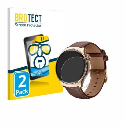 Front side of a product packaging with the brand logo BROTECT. Next to it is the device Xiaomi Mibro Lite 3 Pro shown with the