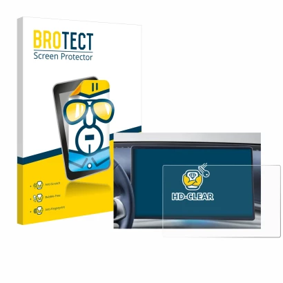 Front side of a product packaging with the brand logo BROTECT. Next to it is the device BYD Atto 3 Design 16" (2022) shown wit