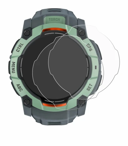 Image of the device Garmin Instinct 3 AMOLED (45 mm) with a wide variety of screen protectors.