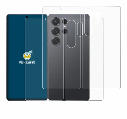 Image of the device Samsung Galaxy S25 Ultra (Front+Back) with a wide variety of screen protectors.