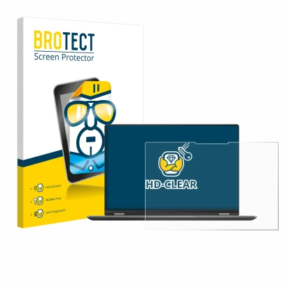 Front side of a product packaging with the brand logo BROTECT. Next to it is the device ASUS Vivobook S 16 Flip TP3607SA-RJ022