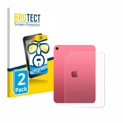 Front side of a product packaging with the brand logo BROTECT. Next to it is the device Apple iPad A16 11" 2025 (Back, 11th Ge