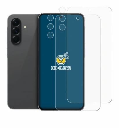 Image of the device Samsung Galaxy A56 5G (Front+Camera) with a wide variety of screen protectors.