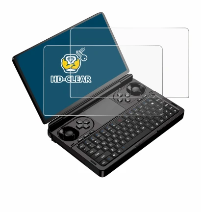 Image of the device GPD Win Mini (2025) with a wide variety of screen protectors.