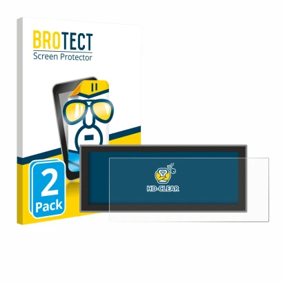 Front side of a product packaging with the brand logo BROTECT. Next to it is the device Peugeot Partner (2025) shown with the