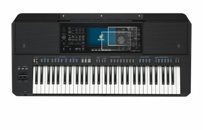 Image of the device Yamaha PSR-SX720 with a wide variety of screen protectors.