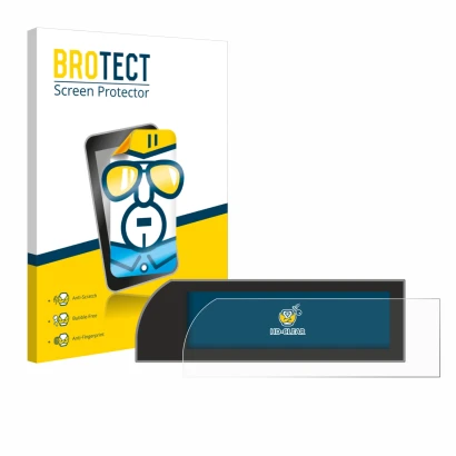 Front side of a product packaging with the brand logo BROTECT. Next to it is the device Porsche 911 Typ 992 right hand drive s