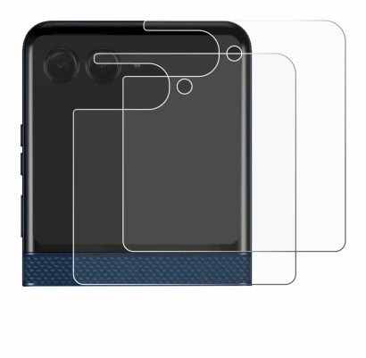 Image of the device Motorola Razr 60 (Back display) with a wide variety of screen protectors.