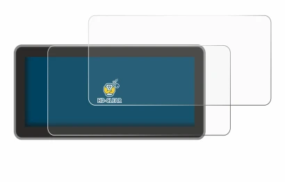Image of the device Vantrue Nexus 4 Pro with a wide variety of screen protectors.