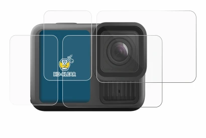 Image of the device GoPro Hero 13 Black Creator Edition with a wide variety of screen protectors.