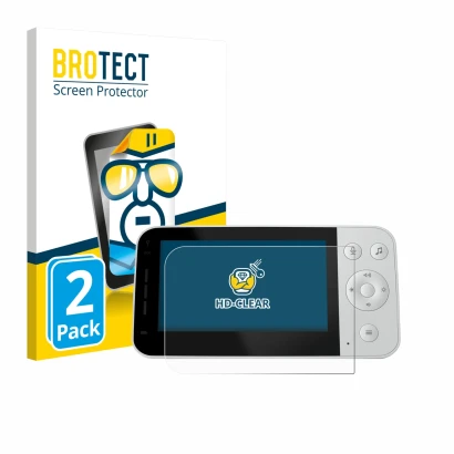 Front side of a product packaging with the brand logo BROTECT. Next to it is the device Philips Avent SCD951/26 shown with the