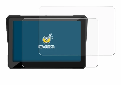 Image of the device Carpuride W702S Pro 7" with a wide variety of screen protectors.