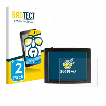 Front side of a product packaging with the brand logo BROTECT. Next to it is the device John Deere GreenStar shown with the co