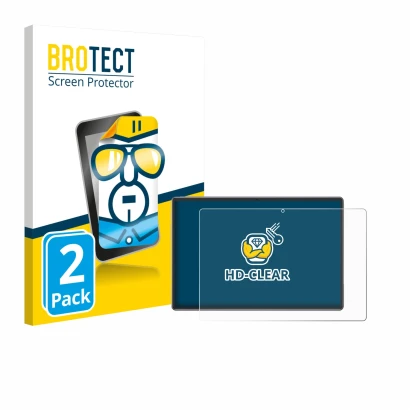 Front side of a product packaging with the brand logo BROTECT. Next to it is the device Xgody P60 Pro shown with the correspon