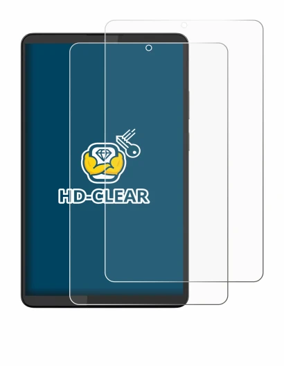 Image of the device Lenovo Tab One 8.7" with a wide variety of screen protectors.