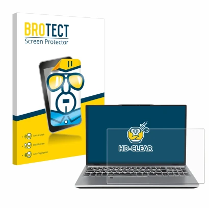 Front side of a product packaging with the brand logo BROTECT. Next to it is the device terra Mobile 1551R i7 1355U W11P shown