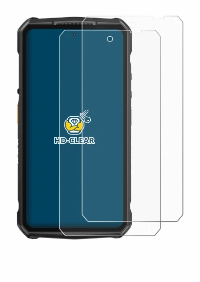 Image of the device Ulefone Armor 29 Ultra with a wide variety of screen protectors.