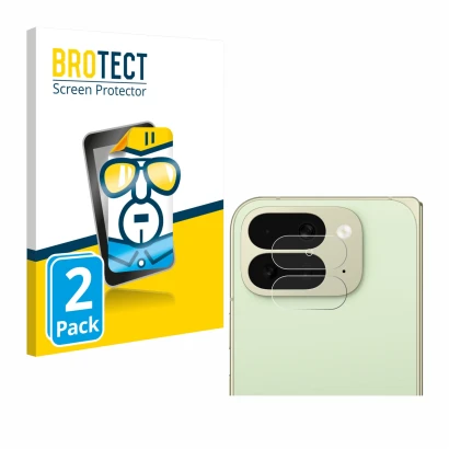 Front side of a product packaging with the brand logo BROTECT. Next to it is the device Google Pixel 10 Pro Fold (ONLY Camera 