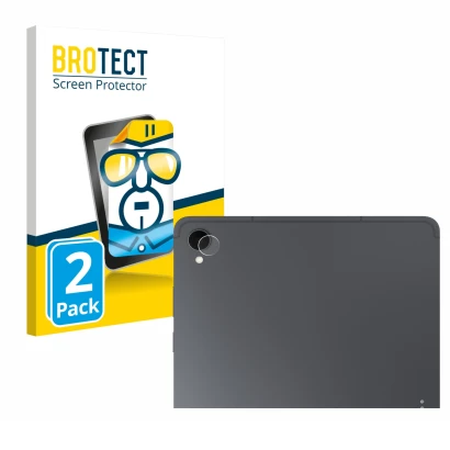 Front side of a product packaging with the brand logo BROTECT. Next to it is the device Samsung Galaxy Tab S11 (ONLY Camera Le