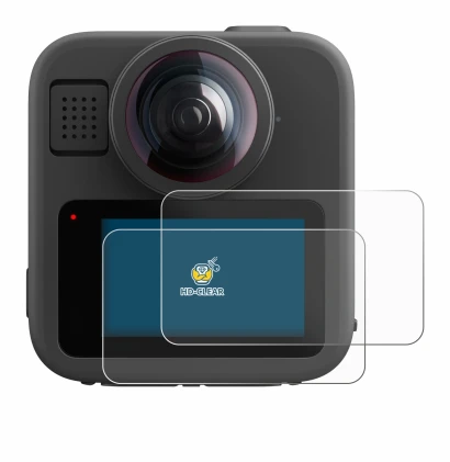 Image of the device GoPro Max 2 with a wide variety of screen protectors.