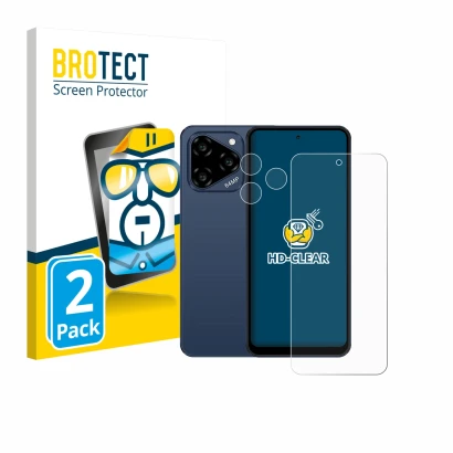 Front side of a product packaging with the brand logo BROTECT. Next to it is the device Acer Acerone Liquid S262F5 (Front+Came