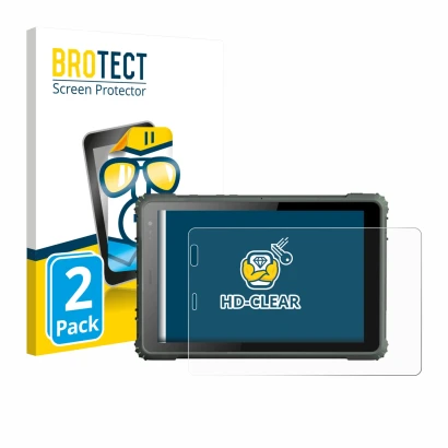 Front side of a product packaging with the brand logo BROTECT. Next to it is the device Geshem MTK6877 shown with the correspo