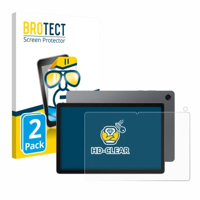 Front side of a product packaging with the brand logo BROTECT. Next to it is the device Samsung Galaxy Tab A11 Plus 11" (Front